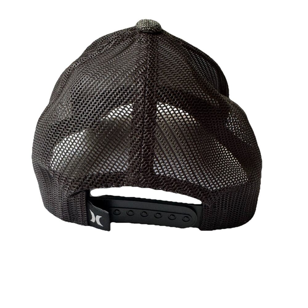 Hurley Dark Gray Icon Slash Trucker Hat Snapback Mesh Wool Blend Streetwear EUC - Picture 8 of 9